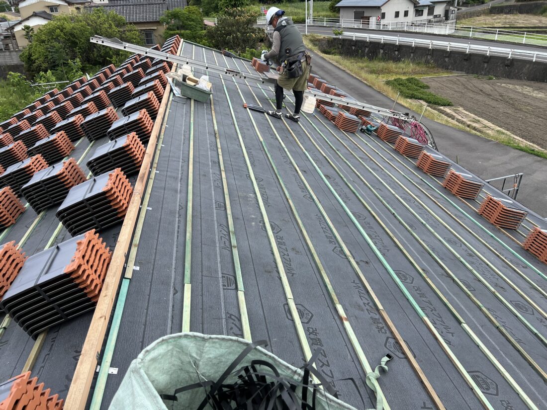 香川県善通寺市屋根葺き替え工事