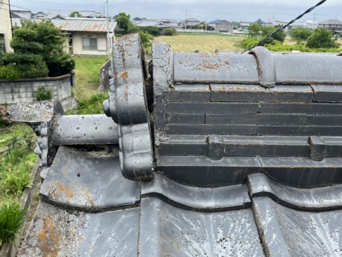 棟漆喰はがれ